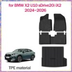 Car Floor Mat for BMW X2 U10 sDrive20i iX2 2024~2026 TPE Foot Interior Liner Waterproof Trunk Seats Pad Carpet Custom Accessorie (New)