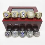 Rugby Championship Ring 5-piece Set Vintage Classic Collectibles Fan Commemorative Gift (New)