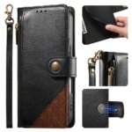 Flip color-blocked leather card Slot Wallet Cover Sharp Aquos sense10 sense9 Magnetic button Fall prevention phone Case (New)