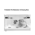 Ranlraka Foldable Pet Nebulizer & Drying Box Portable Oxygen Cage for Cats & Dogs Safe Breathing Carrier with Clear Cover (New)