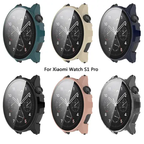 Sfd50b3d382fb4df280991b7d3f91bcddK_480x480q75 Protector Case Screen Glass Xiaomi Watch S1 Pro Smart Watch PC Hard Edge Protective Cover Mi Watch S1 Bumper Accessories (New) - Image 1