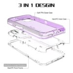 Hybrid Heavy Duty 360 Full Body Case iPhone 16 15 14 13 11 12 ProMax XSMAX XR XS 7 8 Plus Transparent Shockproof Armor Cover (New)