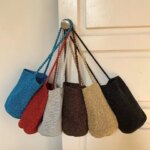 Casual Large Capacity Handwoven Bucket Bag Solid Color Straw Design Metal Line Bucket Bag Boho Handmade Crossbody Bag Beach (New)
