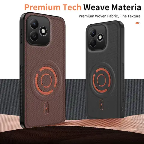Sfe090cf5efa04edebffdd706b7136562y_480x480q75 Fabric ShockProof Magnetic Case Honor X8D HonorX8D Wireless Charging Back Cover Coque (New) - Image 1