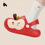 Apple Womens Clogs Summer Indoor Home Shoes Non-Slip Beach Slippers for Girls (New)