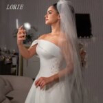 LORIE Luxury A Line Wedding Dress Strapless Bridal Dresses Appliques One Shoulder Elegant Wedding Gown Customized 2026 (New)