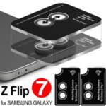 3 1Sets Metal Ring Tempered Glass Lens Protector Samsung Galaxy ZFlip 7 Anti Scratch Camera Len Protectors Cover Z Flip7 Bangladesh (New)
