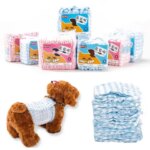 10PCS/pack Super Absorption Physiological Pants Dog Diapers for Pet Disposable Leakproof Nappies Small Puppy Male Dogs (New)