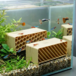 3D Printed Fish Shrimp Hideout Shelter Safe House Plastic Aquarium Underground Cave Grid Multi-level Hollow Out (New)