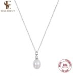 Seulement Natural Freshwater Non-Nucleated Waterdrop Pearl Pendant Necklace for Women 925 Sterling Silver Pearl Fine Jewelry (New)