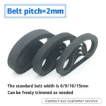 2GT Belt Width 6/10/15mm GT2 Timing Belt Closed Loop Rubber Perimeter 198mm~300mm Timing Synchronous Belt 3D Printer Belt Parts (New)