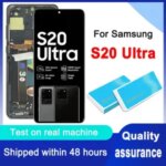 Tested 6.9 Dynamic AMOLED Samsung S20 Ultra LCD Display Touch Screen Digitizer Assembly SM G988 SM G988B/DS LCD Replacement Bangladesh (New)