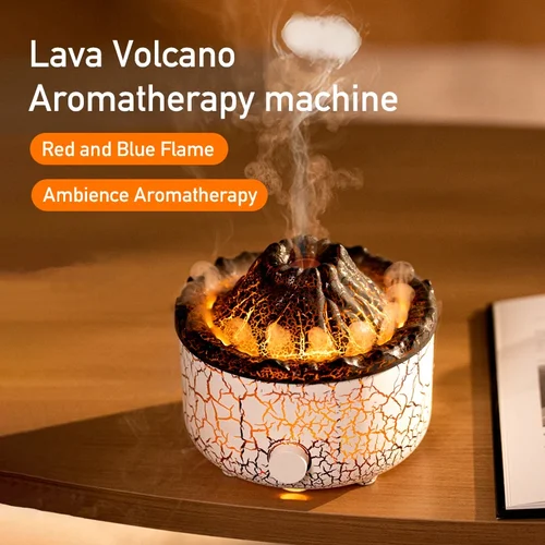 Volcano-Aromatherapy-Air-Humidifiers-Diffusers-560ml-Essential-Oils-Diffuser-for-Home-ultrasonic-Air-Humidifiers-with-LED.jpg_500x500xz.jpg_ Volcano Aromatherapy Air Humidifiers Diffusers,560ml Essential Oils Diffuser for Home,ultrasonic Air - Image 1