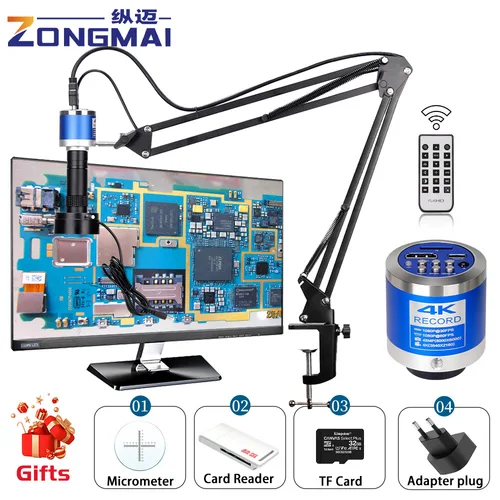ZONGMAI-1080P-4K-FULL-HD-Industrial-Microscope-C-Mount-Digital-Camera-Via-Type-Measurement-For-PCB.jpg_500x500xz.jpg_ ZONGMAI 1080P 4K FULL HD Industrial Microscope C-Mount Digital - Image 1