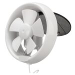 Exhaust Fan 6 Inch Round National Deluxe Round Glass Window Bathroom Exhaust Fan 6″ inch -White
