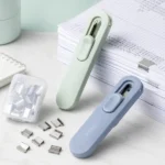 Deli Paper Clip Dispenser Stapler with 50pcs Metal Refill Clips File Document Clamp Binding Tool Clipper (New)