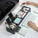 Desk Organizer Box Office Keyboard Storage Rack Table Desktop Storage Holder (New)