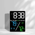 Digital Alarm Clock TEMP Humidity Date Week Display (New)