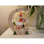Gift Item Wooden Handicraft Moon House Lighting Showpiece