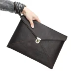 CONTACT’S Genuine Leather Laptop Sleeve Case Handbag Envelope Bag for MacBook Pro 13-14.2 inch (New)