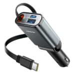 JOYROOM JR-CCL07 60W 3-in-1 Retractable Car Charger (New)