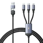 JOYROOM Speedy Series 100W 6-in-1 Fast Charging Cable (USB-A plus Type-C to L plus C plus M) (New)
