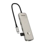 MOMAX 1-Link USB-C Hub 9-in-1 with 4K 60Hz HDMI, 100W PD, 1Gbps Ethernet — Compact & Reliable (New)