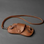 PU Leather Sunglasses Storage Bag Glasses Case Hanging Neck with Lanyard (New)