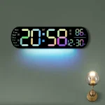 Remote Control Oval Digital Wall Clock Bangladesh