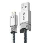 Ringke Smart Fish MFi USB-A to Lightning Charging Cable 20cm Silver (New)
