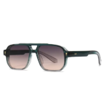 Retro Double Bridges Square Sunglasses Gradient Shades UV400 (New)