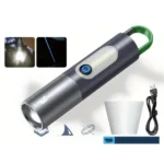SMILING SHARK SD-0707 Outdoor Camping LED Flashlight Rechargeable With Hook (New)