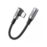 UGREEN AV167 (80723) USB-C Male to 3.5mm Female Angled Adapter Aluminum Shell Black (New)