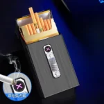 USB Rechargeable Cigarette Case Storage Box with Lighter (New)