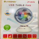 Joy Super JY-2570 Professional 6 Battery Rechargeable Portable Table Fan