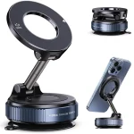 Car Phone Magnetic Stand Mechanical Vacuum Suction Cup Rotate (New)