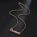 Custom Personalized Name Necklace Gold for Women Jewelry Arabic (New)