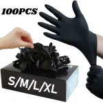 Beauty Mechanic Hair Dye Gloves 10/20/50/100PCS Black Nitrile Disposable (New)