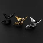 Angel Wing Ring Stainless Steel Angel Wing Feather Ring (New)