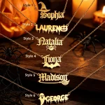 1 DIY Halloween custom women's name necklace length 45 (New)