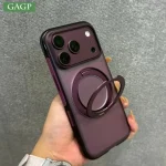 Anti-skid Bumper Airbag Case  iPhone 18 ProMax 360° Rotating Magnetic Bracket  Magsafe Cover  iPhone 17Pro Max  (New)