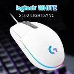 Gaming Mouse Wired Logitech G102 Mouse Original Ergonomic Mouse (New)