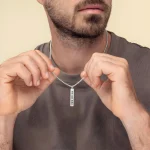 Hot  selling Titanium Steel Men's Necklace with Custom (New)