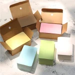 100pcs/box Kraft Paper Card Color Blank Business Card Message (New)