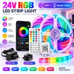 Smart RGB LED Strip 24V Tape Light Bluetooth App (New)