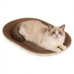 Cat Scratching Board Funny Corrugated Oval Furniture Protector Cat (New)