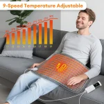 60x30CM Electric Heating Pad with 9 Levels Constant Temp (New)