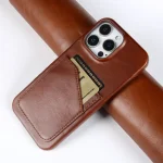 Iphone 18 CasePro Max Premium Card Slot Genuine Leather Case  Iphone 18 Pro Max Cases17pro proAesthetic Vintage Phone Back Cover Coque  (New)