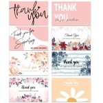 1030pcs 9cm*54cm Pink Flowers Thank You Cards For Gift (New)