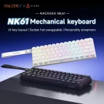 AJAZZ NK61 Wired Gaming Mechanical Keyboard 06 RGB HotSwappable (New)